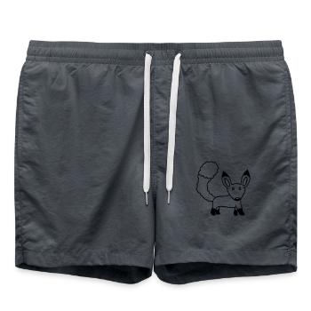 Fox Red Fox Wild Animal Clever Forest Inhabitants - Swim Trunks - anthracite - Front - AI Model Male 185 light (185cm)