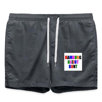 hamburg bleibt bunt - Badeshorts - Anthrazit - Vorne - AI Model Male 185 light (185cm)