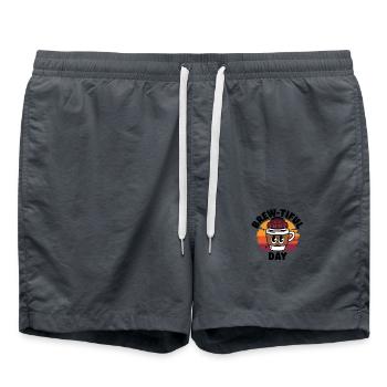 Brew-tiful Day Coffee - Swim Trunks - anthracite - Front - AI Model Male 185 light (185cm)