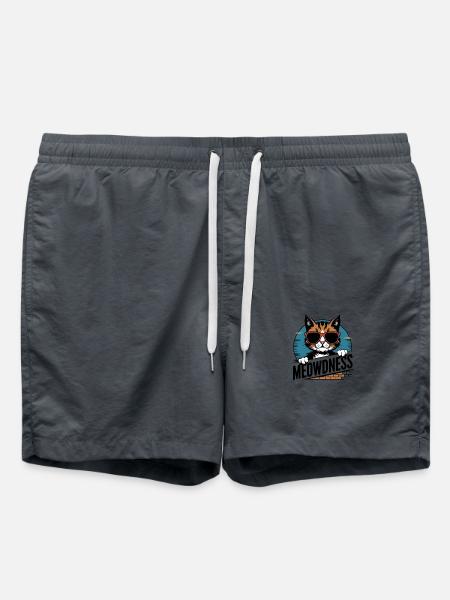 Meowdness Cat Sunglasses - Swim Trunks - anthracite