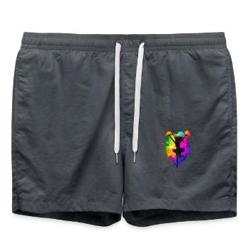 Colorful Cheerleader Cheerleading - Swim Trunks - anthracite - Front - AI Model Male 185 light (185cm)