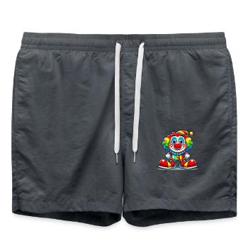 clown cartoon - Badeshorts - Anthrazit - Vorne - AI Model Male 185 light (185cm)