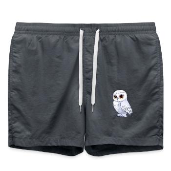 White Owl - Swim Trunks - anthracite - Front - AI Model Male 185 light (185cm)