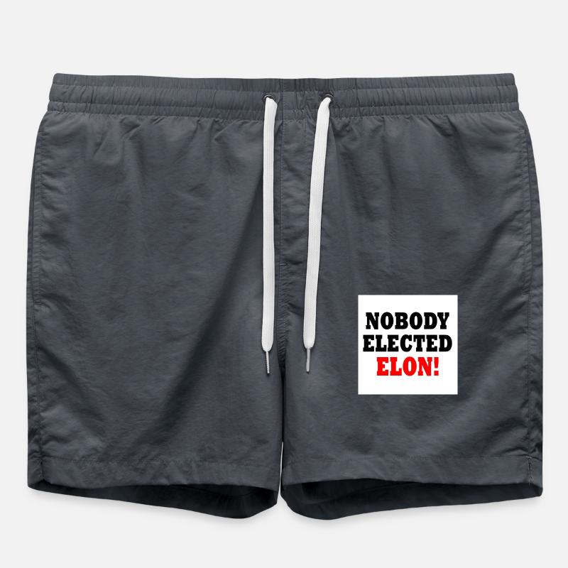 nobody elected elon - Badeshorts - Anthrazit