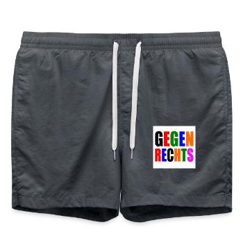 Gegen rechts - Badeshorts - Anthrazit - Vorne - AI Model Male 185 light (185cm)