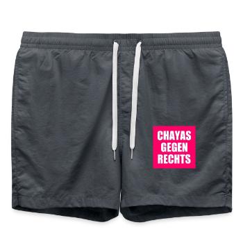 chayas gegen rechts - Badeshorts - Anthrazit - Vorne - AI Model Male 185 light (185cm)