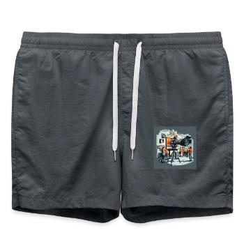 Camera studion 2 - Badeshorts - Anthrazit - Vorne - AI Model Male 185 light (185cm)
