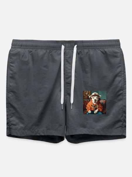Dog portrait - Badeshorts - Anthrazit