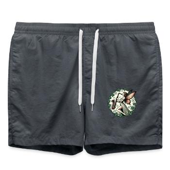 Saxophon Fee - Badeshorts - Anthrazit - Vorne - AI Model Male 185 light (185cm)