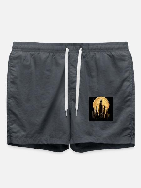 New York gold 2 - Badeshorts - Anthrazit