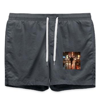 Michael - Badeshorts - Anthrazit - Vorne - AI Model Male 185 light (185cm)