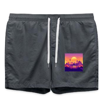 Berlin - Badeshorts - Anthrazit - Vorne - AI Model Male 185 light (185cm)