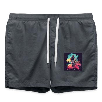 Vélo - Short de bain - charbon - Devant - AI Model Male 185 light (185cm)