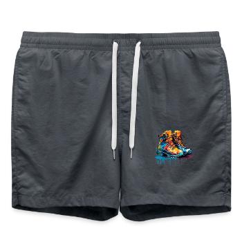 Colorful Shoes - Swim Trunks - anthracite - Front - AI Model Male 185 light (185cm)