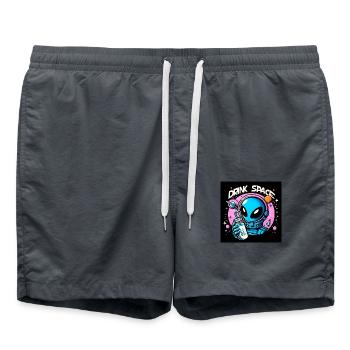 Alien Drink Space - Swim Trunks - anthracite - Front - AI Model Male 185 light (185cm)