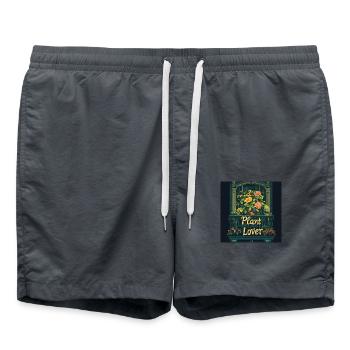 Plant lover - Badeshorts - Anthrazit - Vorne - AI Model Male 185 light (185cm)