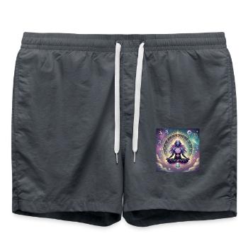 Awaken your spiritual energy - Swim Trunks - anthracite - Front - AI Model Male 185 light (185cm)