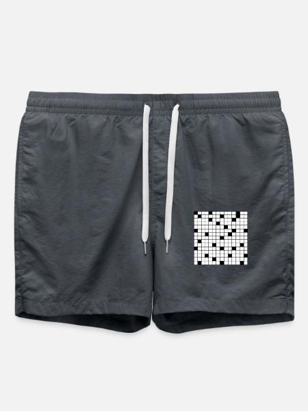 Crossword Puzzle DIY - Swim Trunks - anthracite