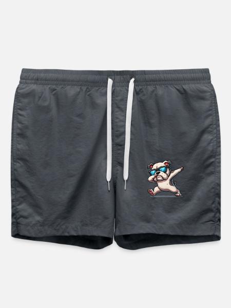 dog dabbing bulldog - Badeshorts - Anthrazit