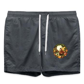 Swamp Fairy - Swim Trunks - anthracite - Front - AI Model Male 185 light (185cm)