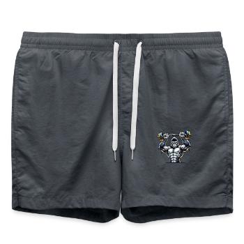 gorilla gewicht fitness - Badeshorts - Anthrazit - Vorne - AI Model Male 185 light (185cm)