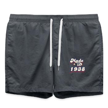Made in 1938 retro - Short de bain - charbon - Devant - AI Model Male 185 light (185cm)