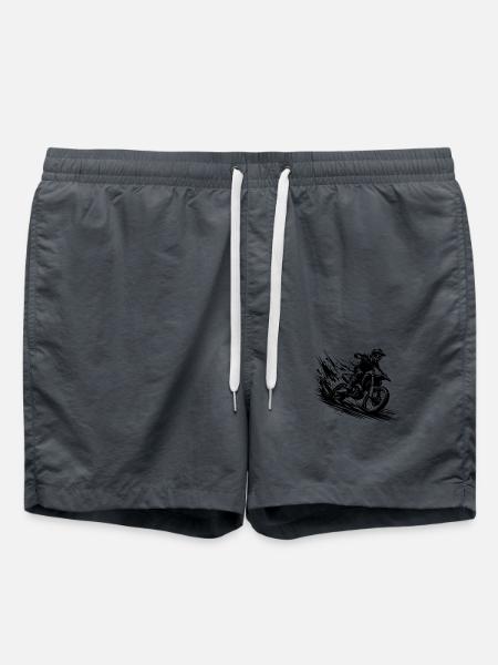 Mud Offroad Enduro Adventure Drawing - Swim Trunks - anthracite