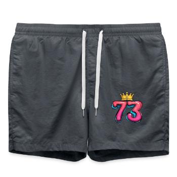 73 Nombre Couronne - Short de bain - charbon - Devant - AI Model Male 185 light (185cm)