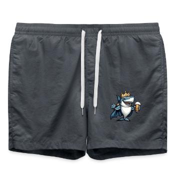 Hai Bier Lustig - Badeshorts - Anthrazit - Vorne - AI Model Male 185 light (185cm)