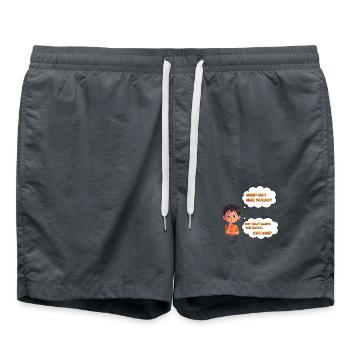 Le bonheur et l’argent - Short de bain - charbon - Devant - AI Model Male 185 light (185cm)