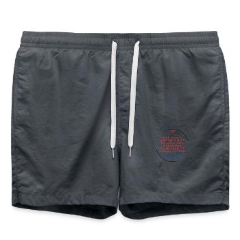 Over coming fear - Swim Trunks - anthracite - Front - AI Model Male 185 light (185cm)
