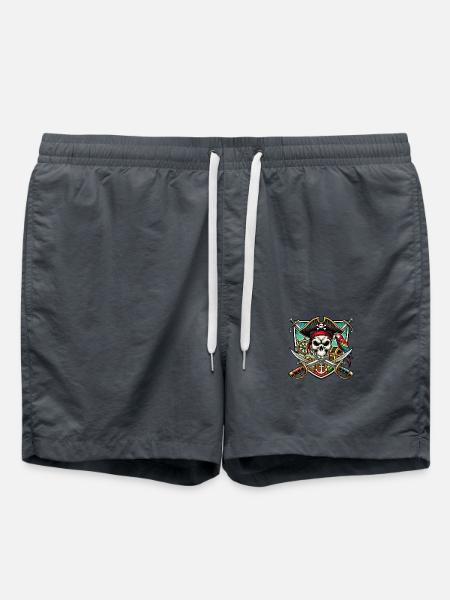 Pirate Coat of Arms - Swim Trunks - anthracite