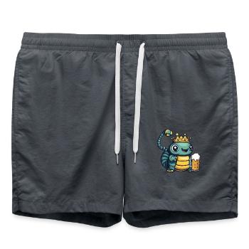 Worm Bière Drôle - Short de bain - charbon - Devant - AI Model Male 185 light (185cm)