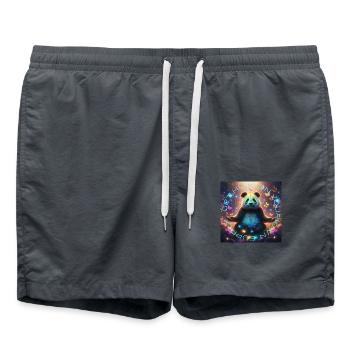 panda - get high on your own supply - Short de bain - charbon - Devant - AI Model Male 185 light (185cm)