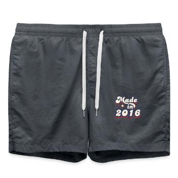 Made in 2016 retro - Swim Trunks - anthracite - Front - AI Model Male 185 light (185cm)