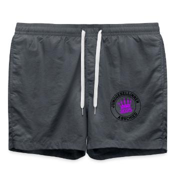 Junggesellinnen Abschied 2025 Krone - Badeshorts - Anthrazit - Vorne - AI Model Male 185 light (185cm)