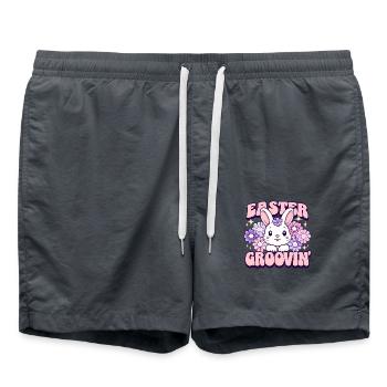 Easter Groovin - Swim Trunks - anthracite - Front - AI Model Male 185 light (185cm)