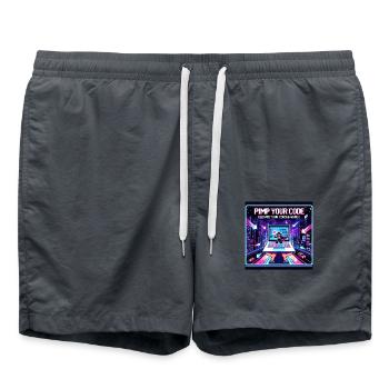 PimpYourCode - Badeshorts - Anthrazit - Vorne - AI Model Male 185 light (185cm)