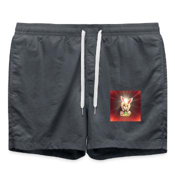 Eierhase & Frühlingsfreude - Badeshorts - Anthrazit - Vorne - AI Model Male 185 light (185cm)