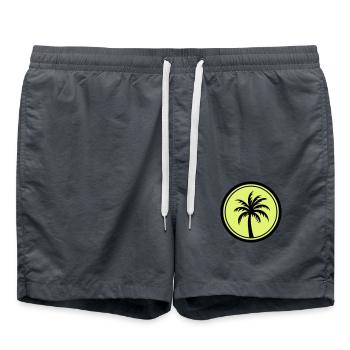Icône de vacances de palmier - Short de bain - charbon - Devant - AI Model Male 185 light (185cm)