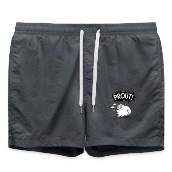 Fart cat - Swim Trunks - anthracite - Front - AI Model Male 185 light (185cm)