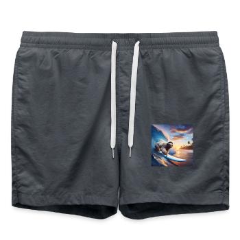 Sloth Wanderer Surfer - Swim Trunks - anthracite - Front - AI Model Male 185 light (185cm)