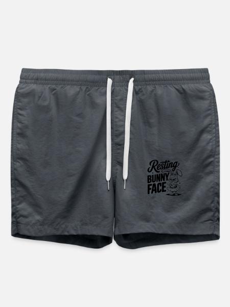 Resting Bunny Face - Swim Trunks - anthracite