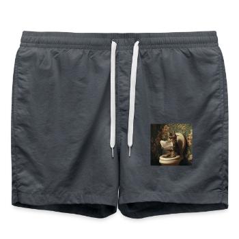 Katzenklo - Badeshorts - Anthrazit - Vorne - AI Model Male 185 light (185cm)