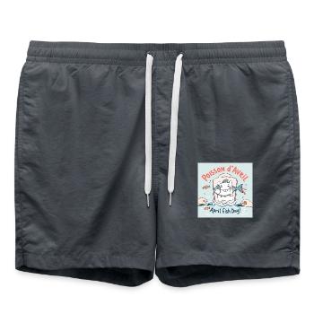 Poisson d’Avril ! - Short de bain - charbon - Devant - AI Model Male 185 light (185cm)