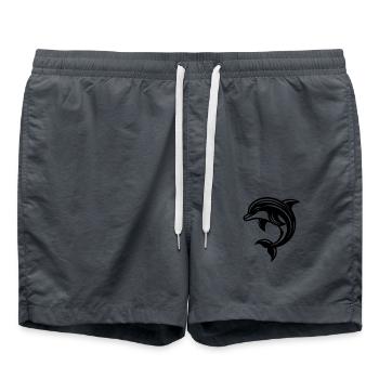 Mignon Tatouage Dauphin - Short de bain - charbon - Devant - AI Model Male 185 light (185cm)