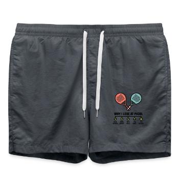 Why I lose at Padel 1 - Badeshorts - Anthrazit - Vorne - AI Model Male 185 light (185cm)