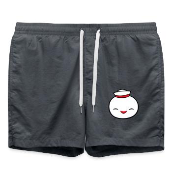 Duck Sailor Sailor Sailor Hat Hat Happy - Swim Trunks - anthracite - Front - AI Model Male 185 light (185cm)