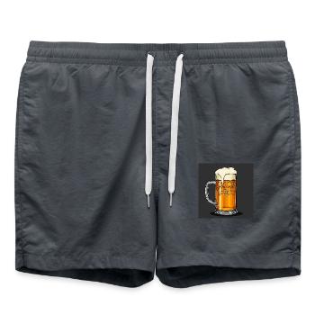 Bierkrugliebe – Zwischen Tradition und Trend - Badeshorts - Anthrazit - Vorne - AI Model Male 185 light (185cm)