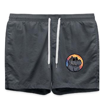 Hippopotame Été frais - Short de bain - charbon - Devant - AI Model Male 185 light (185cm)